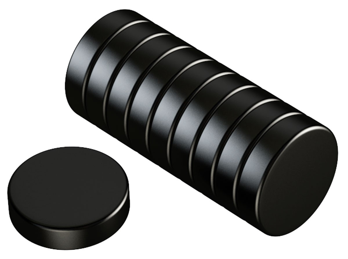 Neodym Power 20x5mm N52 23Kg 10stk. schwarz 10415