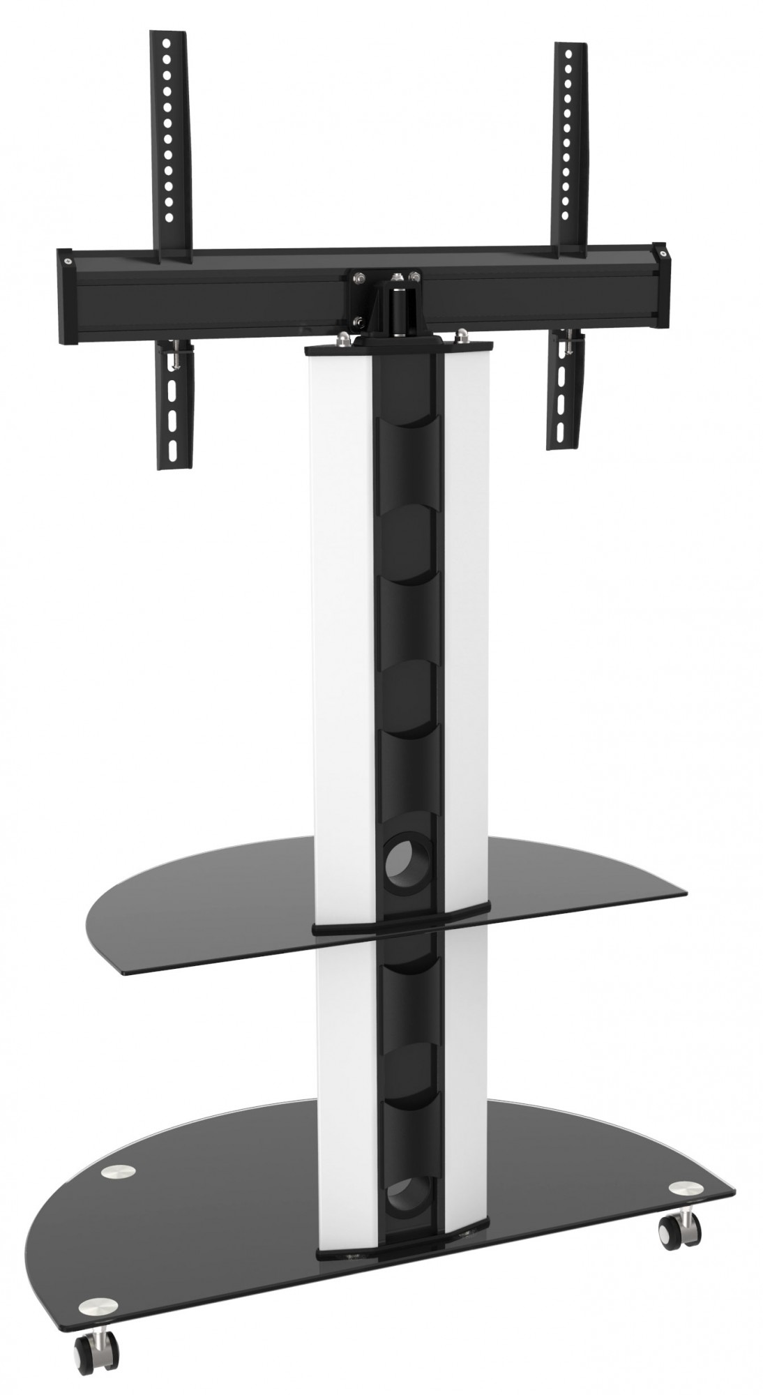TV Stand modern und schwenkbar mit Glas-Ablagen FS0502 11185